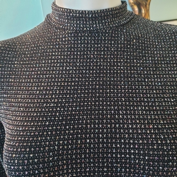 Sexy Bodycon lack and Silver Sparkly Dress - Picture 4 of 6